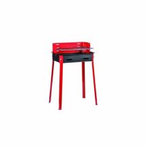 IDROWEB – Barbacoa portátil de carbón 30x45 cm – Acero pintado – Altura total 85 cm