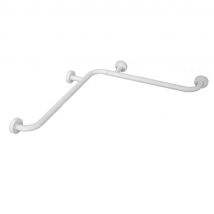 Corrimano Ad Angolo 70x70cm – Acciaio Inox AISI 304 – Colore Bianco – Accessori Inclusi