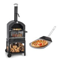 Bbq - Holzkohlegrill Mit Steinofen 44,5x65x158cm
