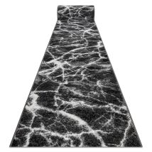 Rugsx – Passatoia bcf morad Marmur Marmo antracite / nero 90 cm 90x1050 cm – 100% polipropilene, 11 mm, 1,60 kg/m2