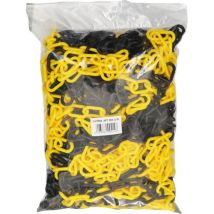 Catena segnaletica 25 mt PVC Giallo/Nero – Spessore 6 mm – CVM