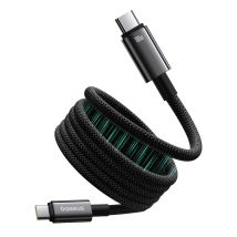 Tungsten Gold Kabel Mit Magnetischem Organizer Usb-c 100w 1m - Schwarz