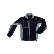 Fleecejacke Champ – Größe L – Schwarz/Grau – 100 % Polyester – Stehkragen – 2 Taschen mit Reißverschluss