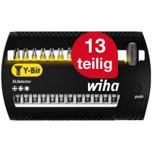 Bit Set Xlselector Y-bit 13-tlg. I 50 Mm Ph, Pozidriv, Torx 1/4' E6,3 I Magnetischer Bithalter I Impact- & Schlagschrauber Geeignet (41834) - Wiha