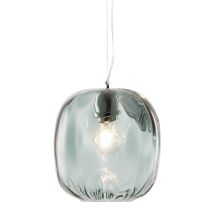 Oban Suspension En Verre Soufflé Pétrole E27 Ip20 - Lampe Design Avec Diffuseur Artisan - Structure Elégante Pour Intérieur