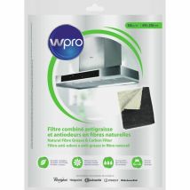 Wpro – Filtro de grasa y carbón de fibra natural – Compatible con campanas extractoras – Filtración efectiva y duradera