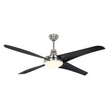 Ceiling Fan Mirage Chrome-black With Light & Remote