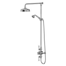 Windsor - Traditional Polished Chrome Thermostatic Shower Bar Valve And Rigid Riser Kit With Diverter