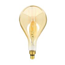 Xanlite - Bombilla Decorativa Giant Drop Led (xxl) Con Cristal Ámbar, Base E27, Cons. De 8w, (60w Eq.), 800 Lúmenes, Luz Blanca Cálida Rfdge500gad