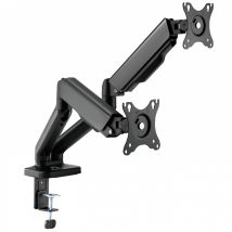 Support Double Écran Articulé Mecamounts Dual Pour Moniteur Pc Standard Ou Incurvé De 17” À 32”