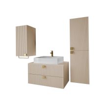 Ensemble De Salle De Bain Panium Ii, Brun Clair