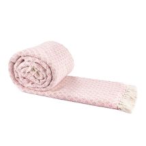 Emma Barclay - Casablanca - Coperta Scandi In Cotone Riciclato Per Sedia, Divano, Letto, Colore: Rosa Cipria, 50 X 60 (127 X 152 Cm)