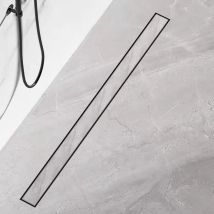 Finmrys - Duschrinne 90 Cm Extra Flach Befliesbar 360 Grad Siphon Mit Geruchsstop Und Haarsieb Komplettset Edelstahl Bodenablauf Für Duschkabine 