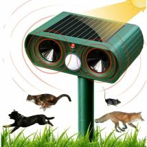 Soniatkia - Solar Ultrasonic Cat Repeller Outdoor Cat Repeller Adjustable Sensitivity And Frequency Ultrasonic Cat Repellent For Repelling Pests 