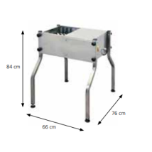 Spiumatrice per Polli in Acciaio Inox – 24 Ditoni – Monofase 220V – Dimensioni 66x76x84h – Controfratelli