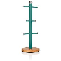 Nordic Nordic Porte Tasse À Café Arbre À 6 Tasses Acier Au Carbone Et Base En Bambou Vert - Swan