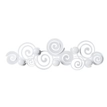 Arti E Mestieri - Orfeo Cintre Mural Moderne Blanc Fabriquée En Italie En Fer, 6 Crochets, Gain De Place Pour Entrée, Chambre Et Salle De Bain