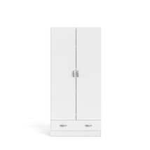 Spell Kleiderschrank 2 Türen und 1 Schublade weiß