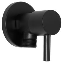 Valvola angolare in ceramica nera 1/2" x 1/2" – Ottone verniciato a polvere – KERRA