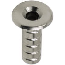 Bodenbüchse Ohne Verschluss, 10 Mm, Höhe 55 Mm, Messing Vernickelt Matt