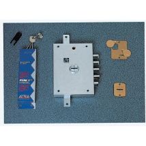 Tresorschloss ATRA 7111-2 DE – für Doppelkarte Panzertüren – 3-fach Verschluss – Kastenmaße 152 x 206 mm – Eingang 70 mm