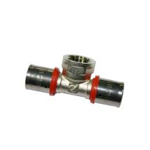 Te Rosca Hembra Multicapa 25-3/4 – Acero inoxidable AISI 304 – Latón CW617N – Compatible con tuberías multicapa