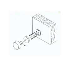 Piastrina Fissaggio Pomolo Fisso Singolo 50mm – Valli & Valli