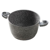 Heart Of Stone Topf 24 cm – Geschmiedetes Aluminium – Antihaftbeschichtung – Ergonomische Griffe – Für Induktionsherde geeignet