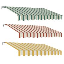 Tende Da Sole A Bracci Balcone Alluminio Avvolgibile A Barra Quadra San Giorgio - Dimensioni: 2 X 1,5 M - Colore: Rosso Ferrara