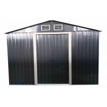 Casetta Da Giardino In Metallo 277x191 Cm – Capanno Conuperficie 5,29 M² – Tetto Due Falde – Doppia Porta 90 Cm – Am2819.2 Foresta