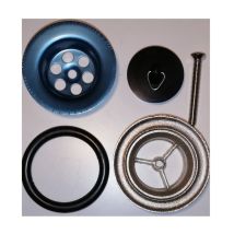 Desagüe metálico para fregadero – Color azul – Material metal