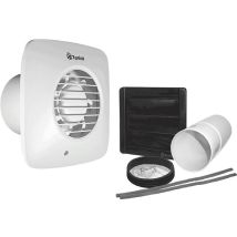 Xpelair – Simply Silent DX100HTS Extractor Fan – 53 or 74 m³/hr Extraction – 22 dBA Noise Level – IPX4 Rated – Modern Square Design