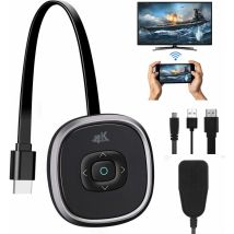 Wifi Display Dongle, Wireless Hdmi Dongle 4k, Adaptateur D'Affichage Hdmi Sans Fil Wifi Récepteur Dongle 4k Streaming Pour Android/windows/tv, Support