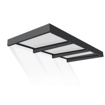 Palram-canopia - Metall Vordach Sophia Clear Xl 2814 Anthrazit 140x286x17 Cm