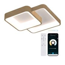 Ksix Phenomena Led-deckenleuchte Weiß Holz 45x45 Cm
