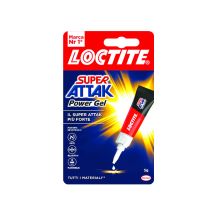 Loctite – Colla Super Attak Power Gel 3g – Adesivo per gomma, cuoio, pelle, metallo, legno – Resistente agli urti