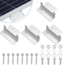 Ladacèe - 4 Stück Solarpanel-montagehalterung, Aluminiumlegierung, Solarpanel-z-halterung, Montagesätze Mit Muttern Und Schrauben Für Wohnmobil-dach, 