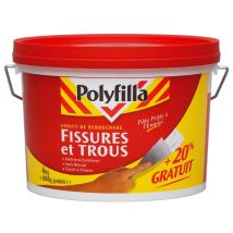 Enduit De Rebouchage Polyfilla - Fissures Et Trous Blanc 4 Kg + 20% Gratuit