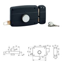 Cerradura De Garaje Con Tirador Y Pomo Derecho Barril Ø25 - Lg:32 Mm 3 Llaves - - Thirard