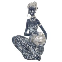 Signes Grimalt Figura Africana Y Elefante Figuras Africana Africanas Y Elefantes Negro 10x11x18cm 23722