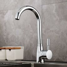Kitchen Faucet, With 360° Rotatable Kitchen Mixer Tap And Adjustable Hot And Cold Faucet, Suitable For Kitchen Sink With Starlight Chrome Plating And 