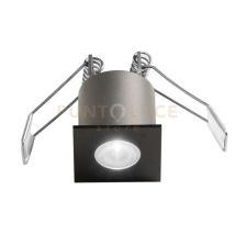Mediawave Store - Gfa1093c- Faretto Da Incasso Antiabbaglio A Led 3000k 230lm 3w Nero Quadrato