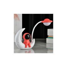 Dewdat - Astronaut Night Light Eye Protection Rechargeable Desk Lamp Led Bedside Lamp Abs Moon Spaceman Lamp Red