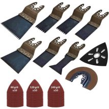 Excel 39 Piece Bi-metal Multi Tool Set Wood Metal Cutting Sanding Sander