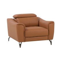 Beliani – Poltrona in pelle marrone dorato Narwik – Stile retrò – Dimensioni: 94x103x103 cm – Peso: 47 kg
