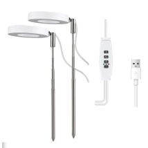 Lámpara De Cultivo Para Plantas, Led De Espectro Completo Y Altura Ajustable Para Plantas Pequeñas, 9 Niveles De Brillo, Rotación De 180° Y 