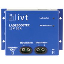 IVT Ladebooster 12V 30A – Intelligenter Ladebooster für Blei-Säure-, AGM- und Lithium-Batterien – Schnelles Laden, Schutzfunktionen