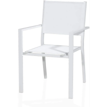 VerdeLook – Sedia in Alluminio Sardegna – 57×58 H87 cm – Bianco – Resistente alle intemperie