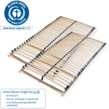Lattenrost 200x200, Ergonomischer 7 Zonen Lattenrost Mit Stabilem Buchenholzrahmen, 28 Latten, Hergestellt In Deutschland, Selbstmontage, Traglast Ca.