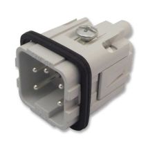 Connettore Rettangolare Maschio 4 Vie + Terra 10a